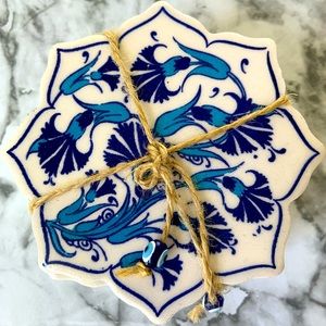 Turkish Evil Eye 4 Matching Coasters